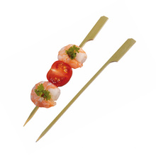 Brochette de pistolet teppo en bambou de couleur naturelle jetable pour barbecue